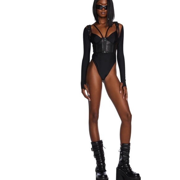 NWT Poster Girl Lick You Lots Strappy Bodysuit - Picture 4 of 10